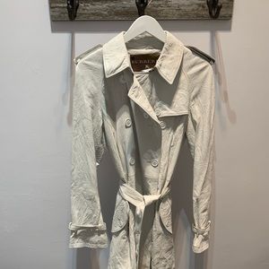 Burberry leather trench coat